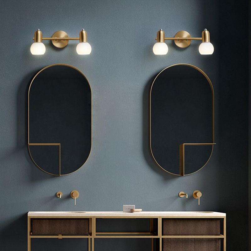 Luci da parete in vetro sfera Luci da parete Modern Wall Sconce Lighting per bagno