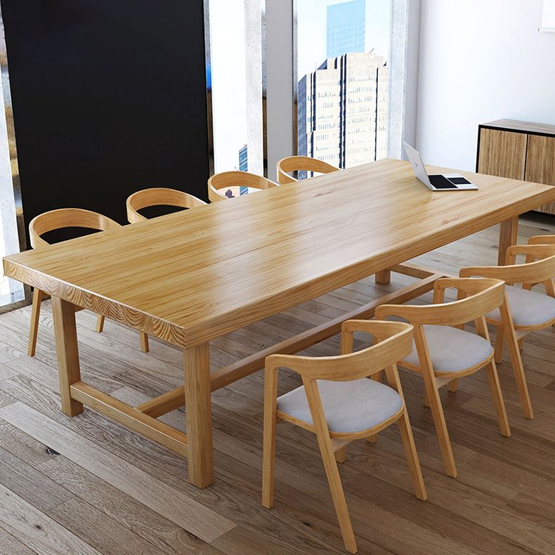 Mesa de madera industrial de madera sólida mesa de madera de madera de madera con caballete