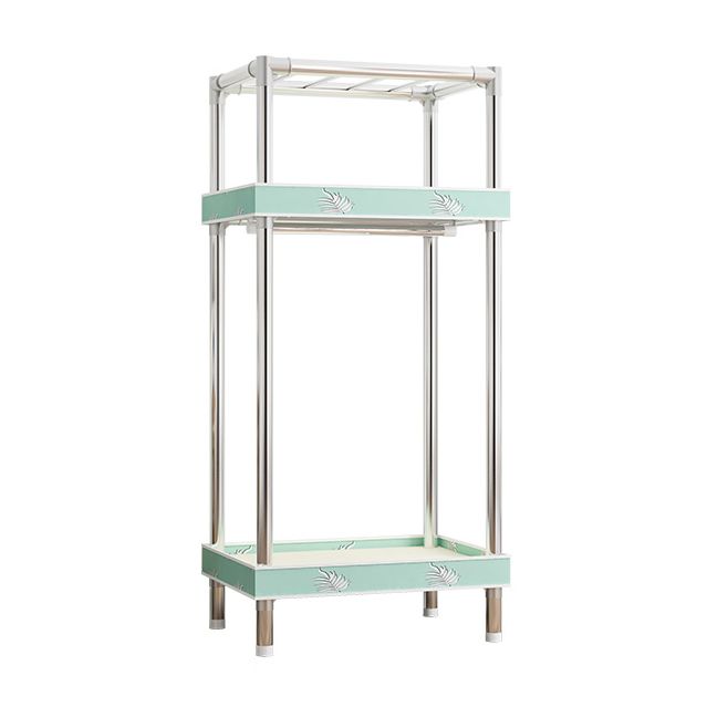 Contemporary Wardrobe Armoire with Shelves Steel Wardrobe Closet