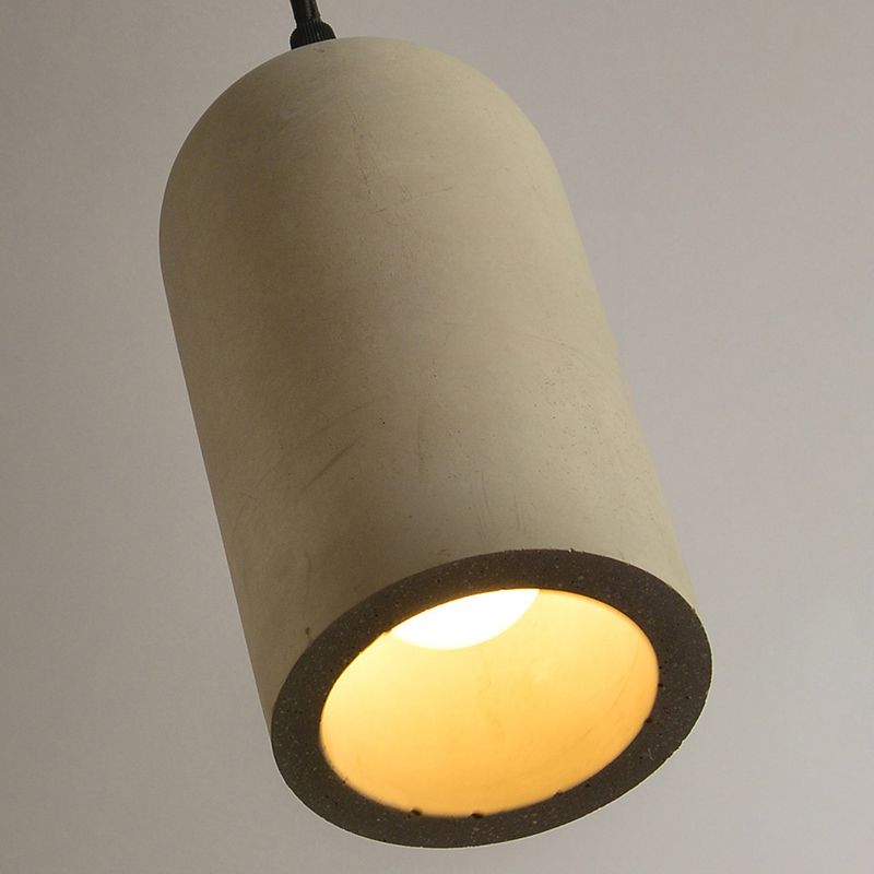 Nordic Style Gray Pendant Light with Shade 1 Light Cement Ceiling Lamp for Cloth Shop