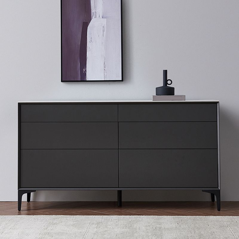 Modern Wooden Side Board Rectangle Home Storage Sideboard with Drawers