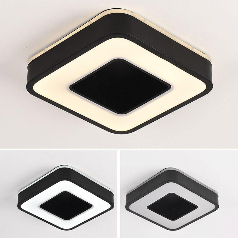 2" Height Hollow Design LED Ceiling Light Modern Style Flush Mount Lighting Fixture for Office Business Room