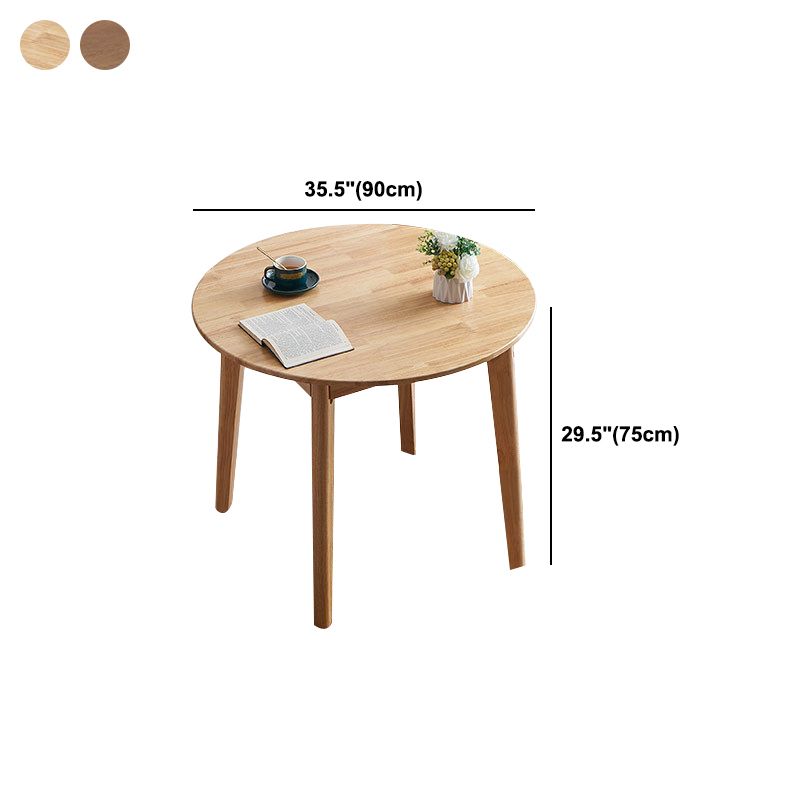 Nordic Solid Wood Top Dining Table Round Modern Dining Table