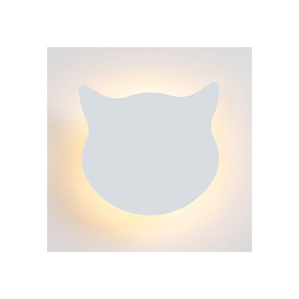 Dierenkitten hoofd muur sconce houten led sconce licht in snoep gekleurd voor kinderslaapkamer
