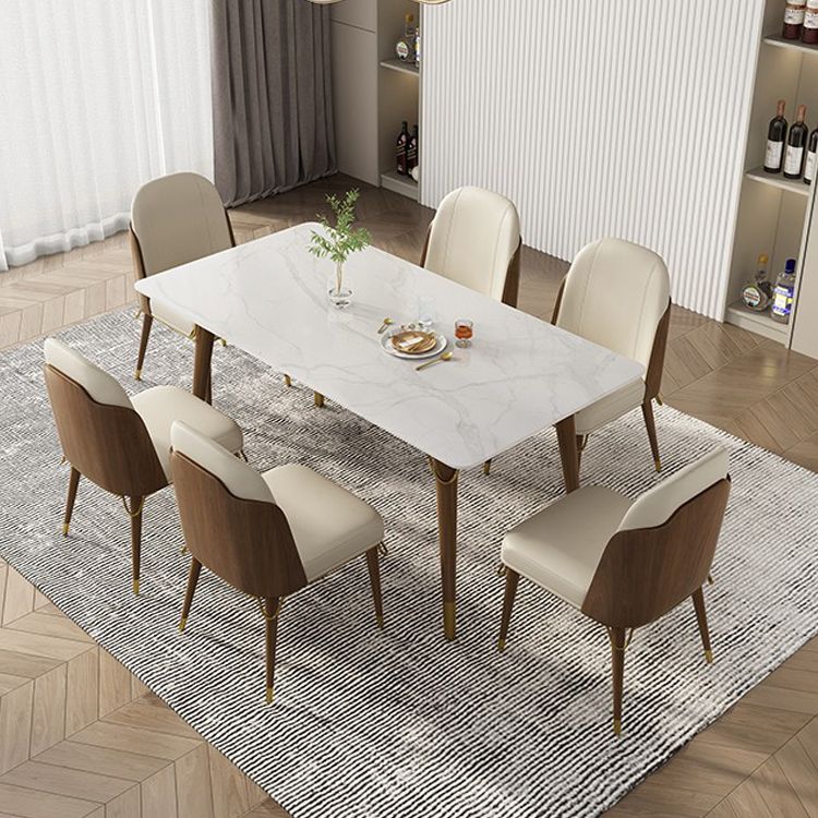 Chaises de salle à manger en bois de style nordique, chaise Parsons sans accoudoirs pour restaurant (lot de 2)