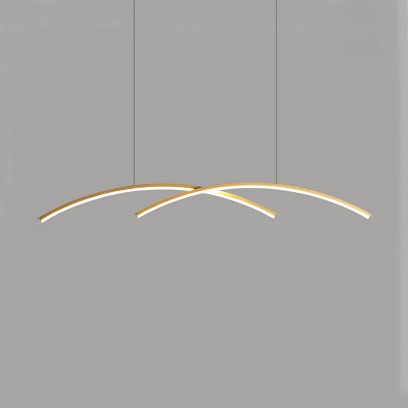 LED Kitchen Island Lighting Contemporary Golden/Black Ceiling Light for Room