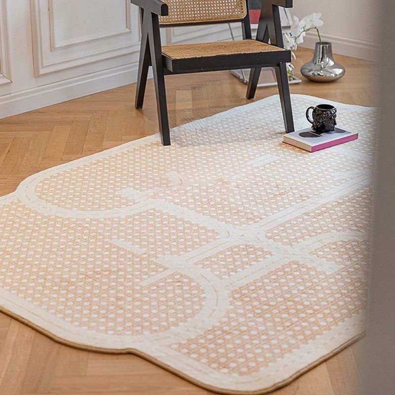 Funky Novel Forme Rapage à la mode rose Tone Polyester Anti-Slip Backing Tapis pour décoration domestique