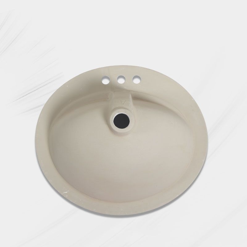 Classical Basin Sink Solid Color Porcelain Bathroom Sink in White