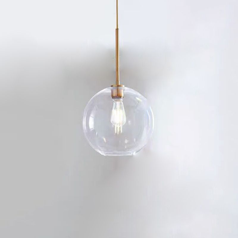 1 hoofdbol bedbed op hangende lichtglas glas moderne down verlichting hanger