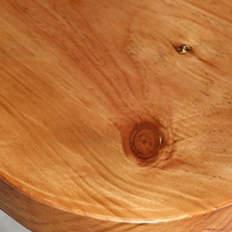 Modern Armless Backless Counter Stool Iron Bar Stool with Wooden Seat for Bar