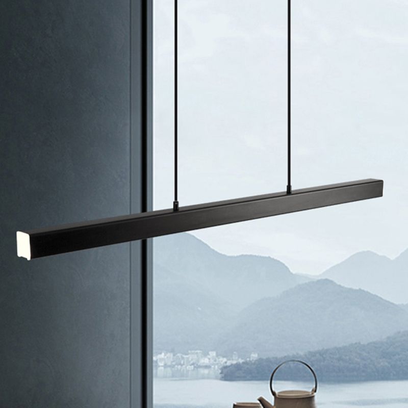 Linear LED Island Lighting in Contemporary Style  Metal 1-Light Island Lighting