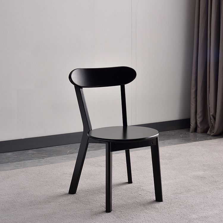 Chaises de salle à manger d'appoint en bois de style scandinave (Ensemble de 2)