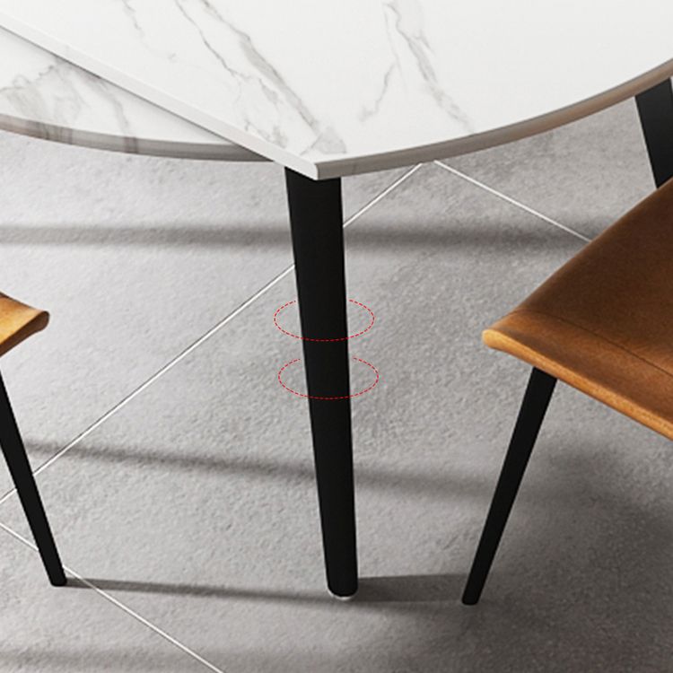 4-foot Stone Dinette Table Simplicity Style Round Dining Table with Drop Leaf