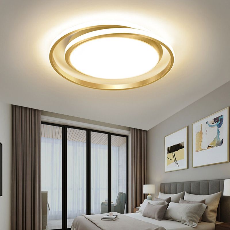 Circle Ring Flush Light Fixtures Modern Simplicity Acrylic Ceiling Light Fixture for Bedroom