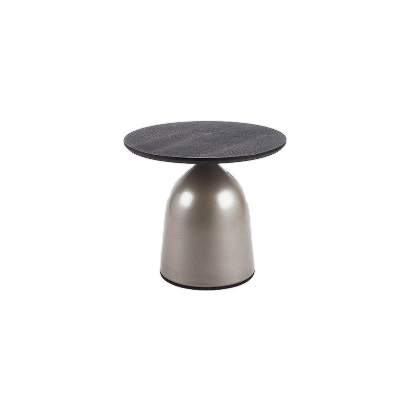 Minimalist Round Stone Top Coffee Table 2 Pieces Cocktail Table
