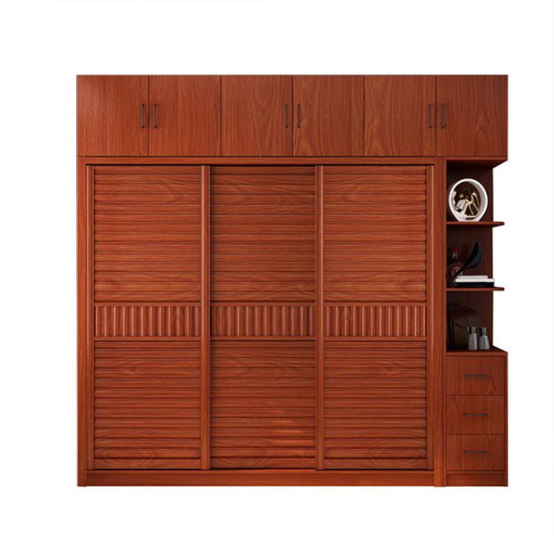 Wooden Sliding Doors Armoire Traditional Home Storage Cabinet