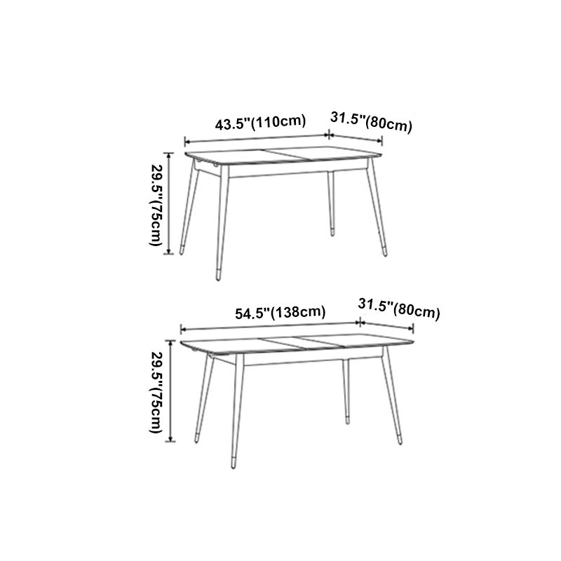 Traditional Luxury Rectangle 4-foot Home Furniture Solid Wood Dining Room Collection