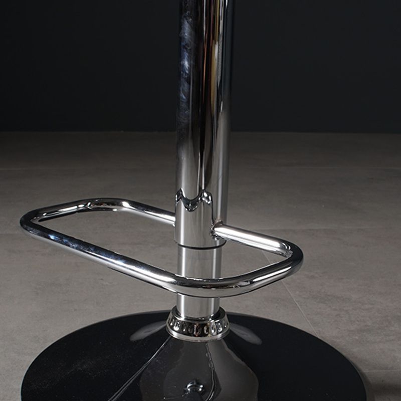 Contemporary Plastic Bar Stool Adjustable Height Dining Stool with Footrest