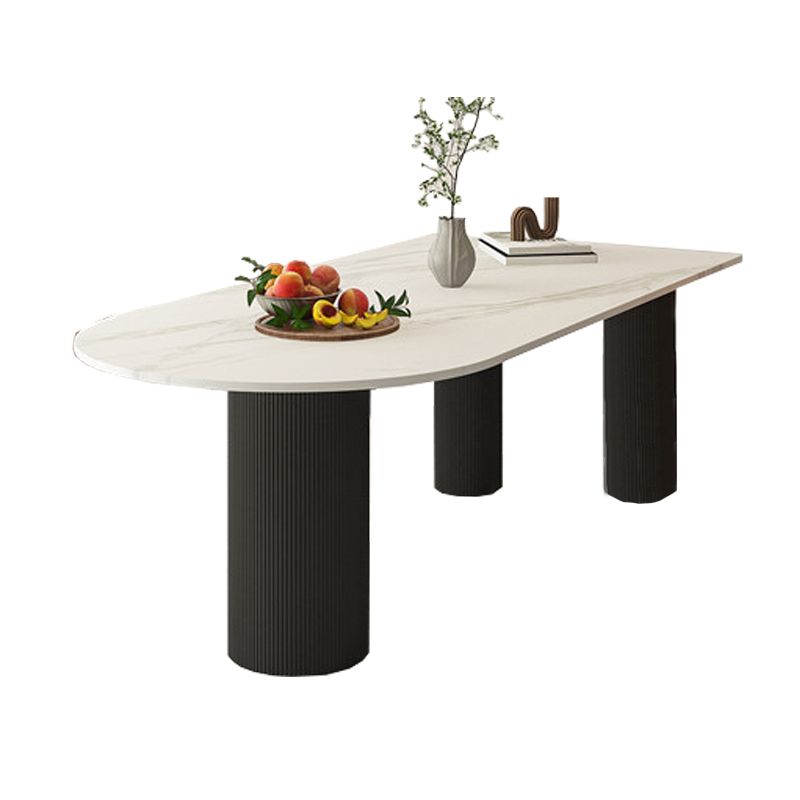 Modern Irregular Shape Table Sintered Stone Table with 3 Legs