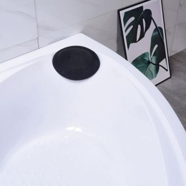 Acrylic Corner Soaking Bathtub Antique Finish Back to Wall Bath Tub