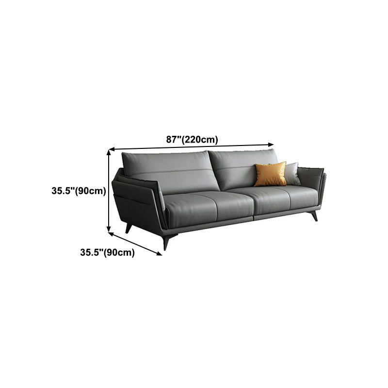 Stain Resistant Faux Leather with Storage Living Room Square Arm Seating
