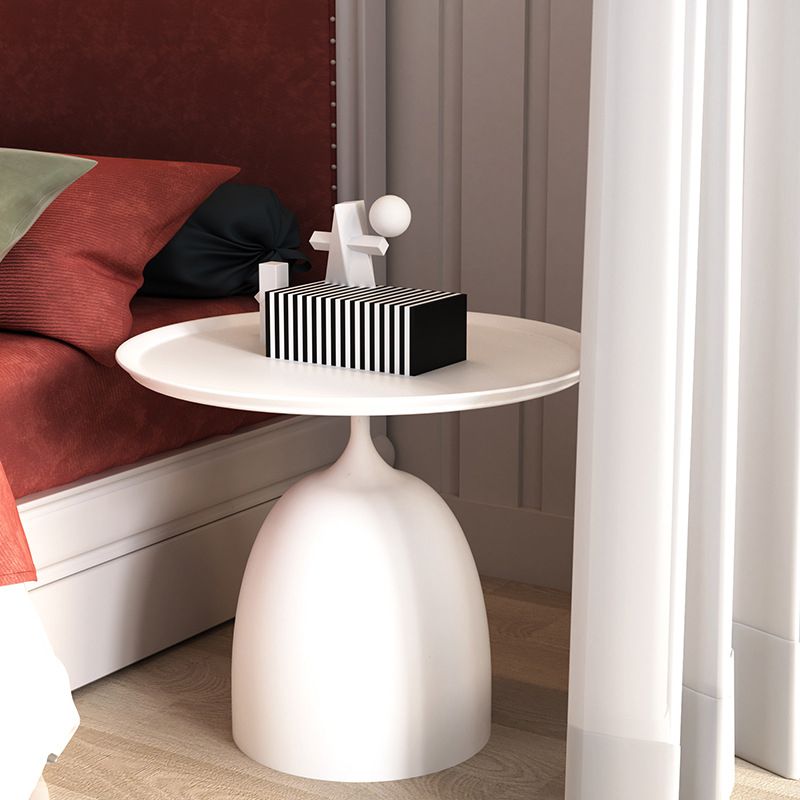 Minimalist Metal Side End Table Mid-Century Pedestal Side End Table