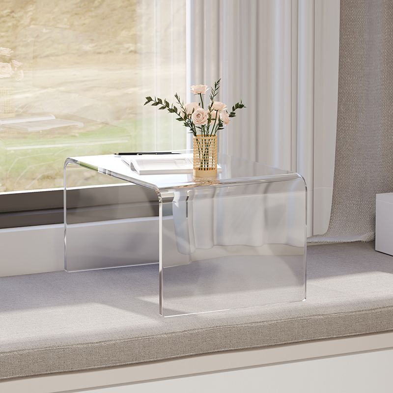 Luxurious Sled Side Table Rectangular Acrylic End Table Stand