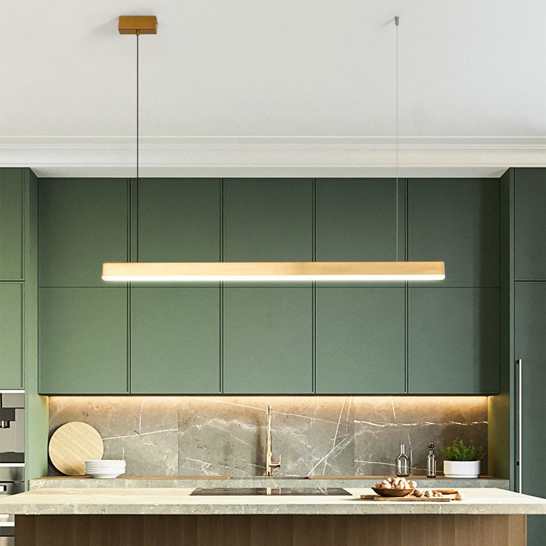 Simple Modern Style LED Hanging Island Pendant Light for Dining Room Office