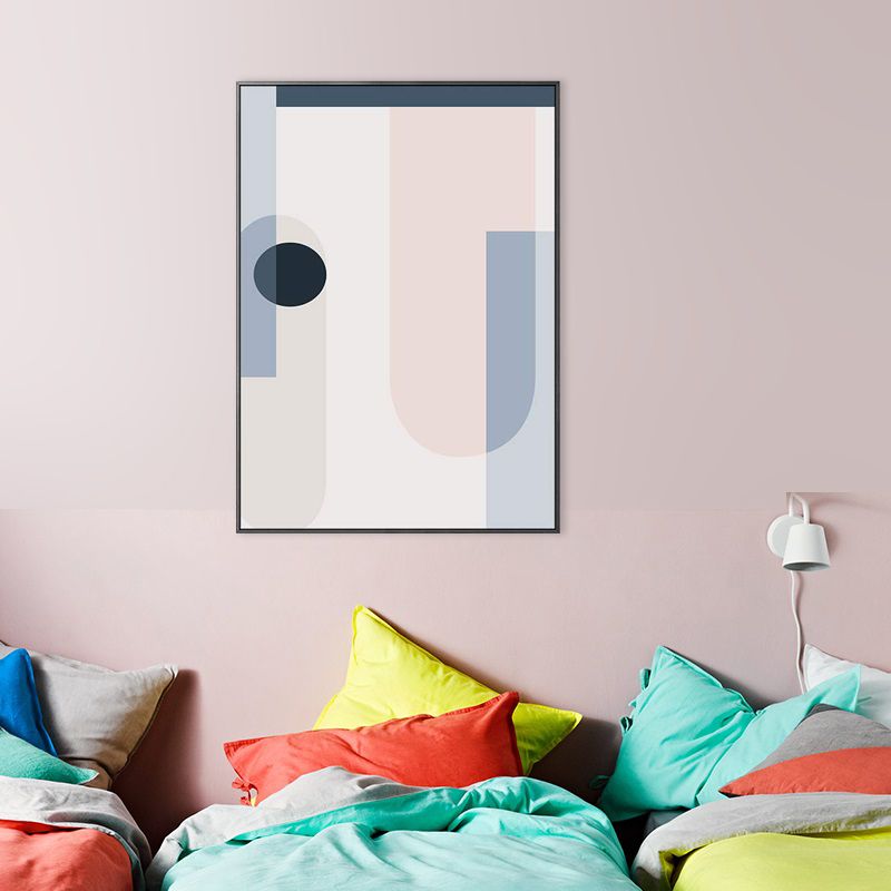 Nordic Style Contracted Graphic Painting Canvas Pink Illustration Wall Art Print