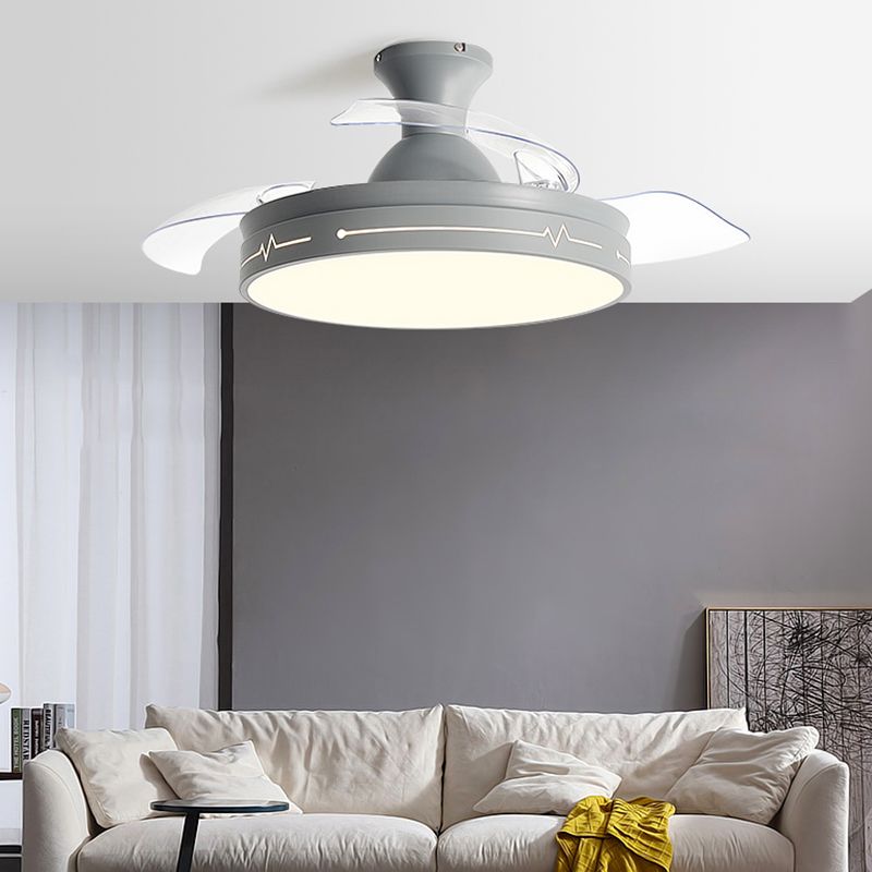 Luz de ventilador de techo LED moderno Luz de montaje de altura minimalista para sala de estar