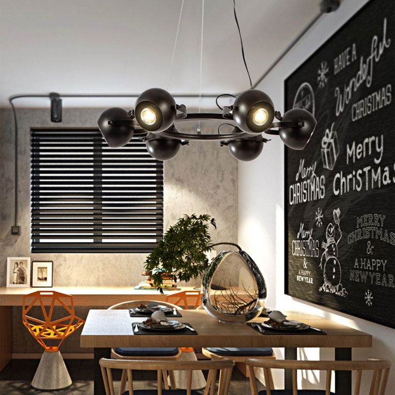 Industrial Wheel Hanging Ceiling Lights Metal Pendant Chandelier for Living Room