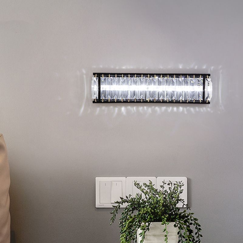 Crystal Rectangular Sconce Lightture LED LED MORD MUR MUR MURD MORD