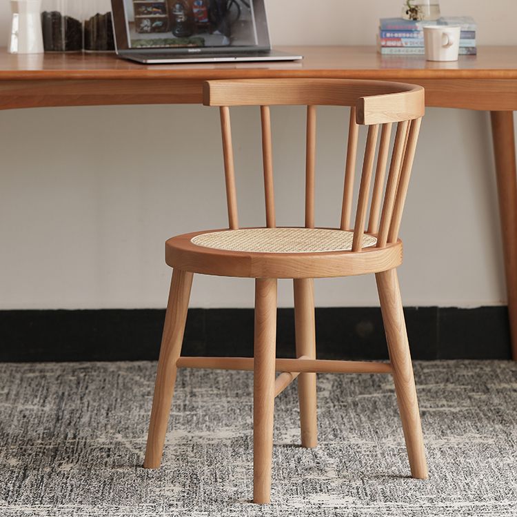 Sillas sin brazos de comedor de madera tradicional, sillas laterales traseras Windsor para uso doméstico