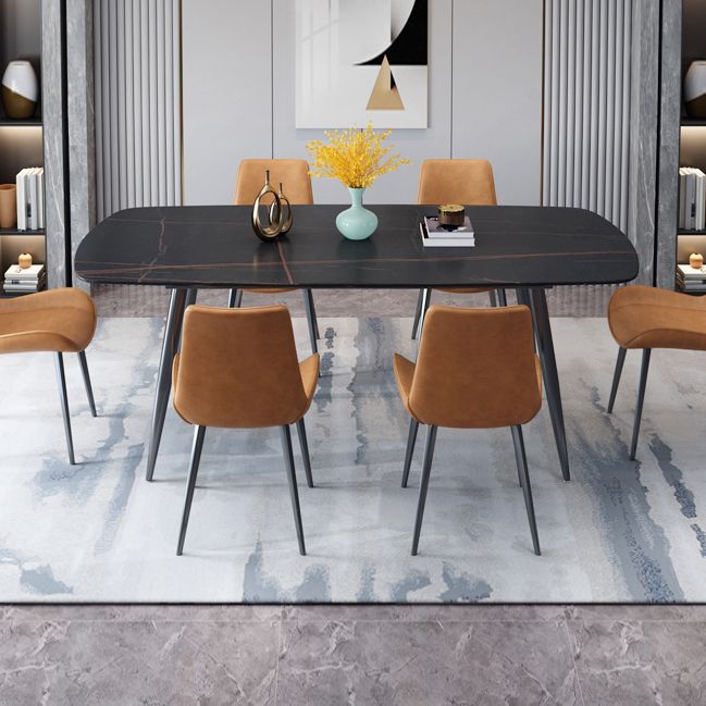Tavolo da pranzo resistente alla pietra sinterizzato in casa industriale 4 gambe tavolo rettangolo di base