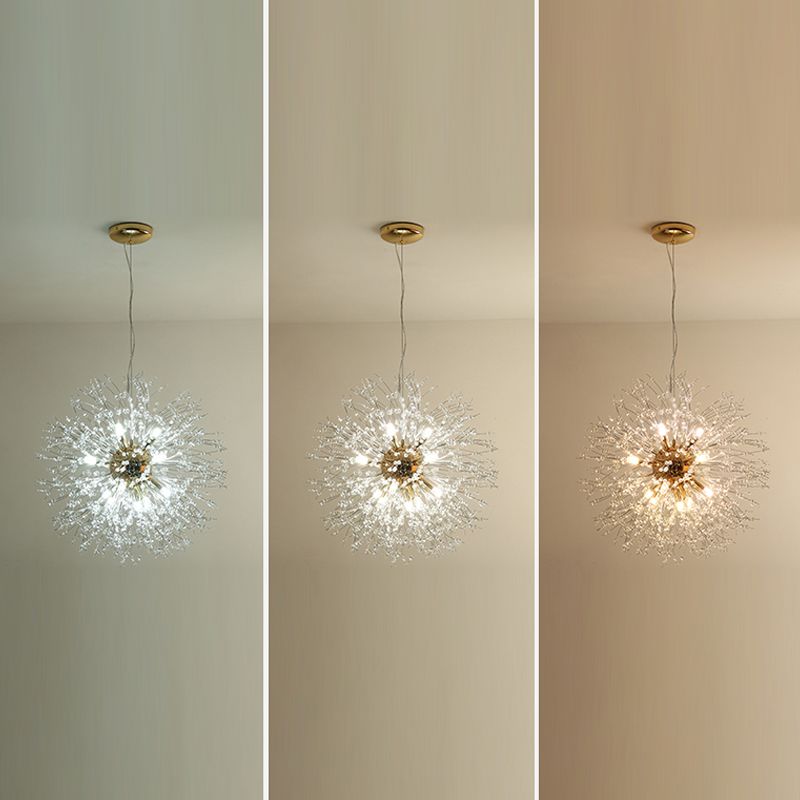 Lámparas de lámparas de araña de metal modernas Dandelion Multi-head Suspension Lamps