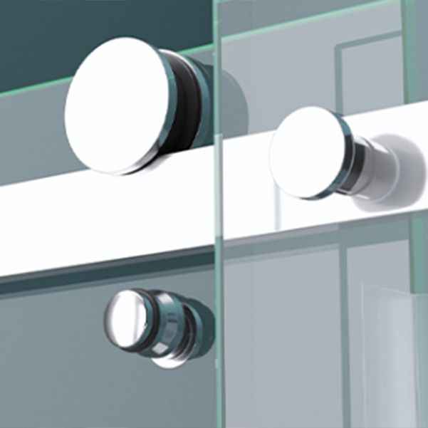 Semi Frameless Tempered Glass Shower Door Single Sliding Shower Door