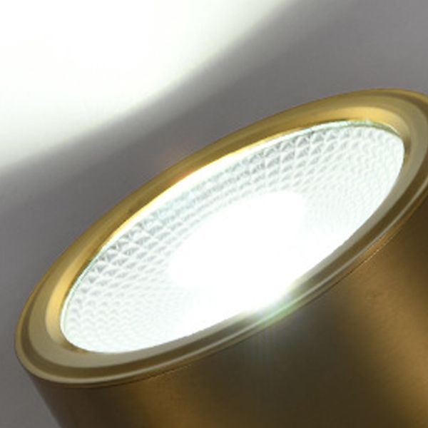 Lámpara de techo LED con forma de cilindro, montaje empotrado de 1 luz de aluminio moderno para dormitorio de pasillo