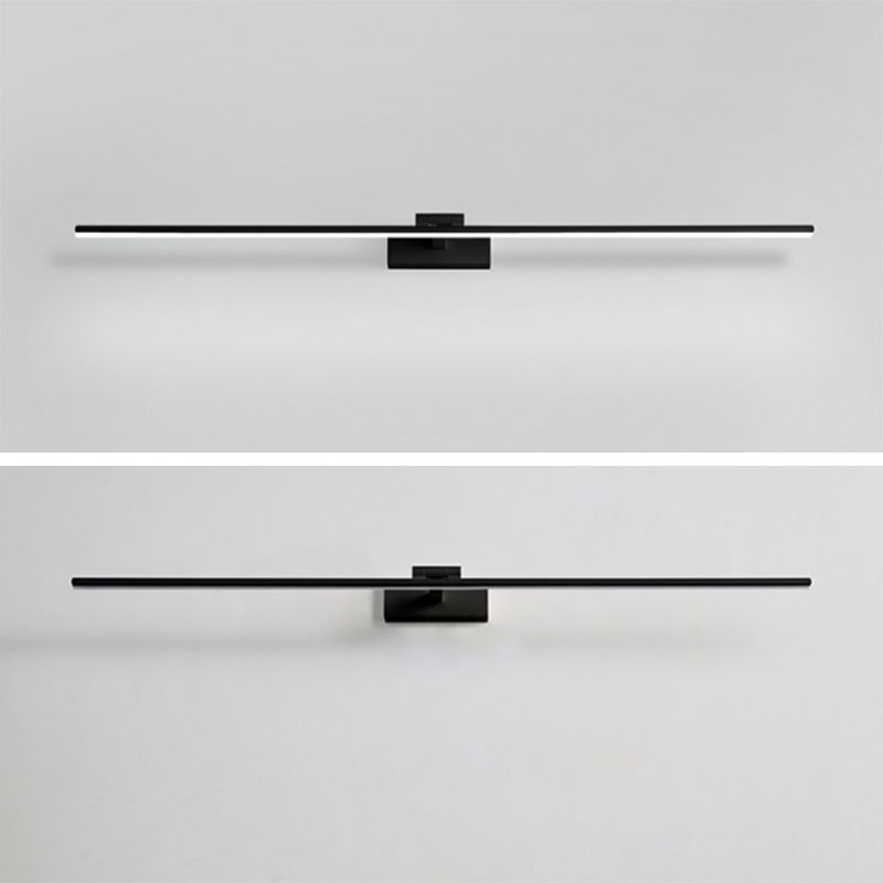 Modern Minimalist Style Linear Wall Mounted Vanity Lights Aluminum 1 Light Vanity Mirror Lights for Bathroom
