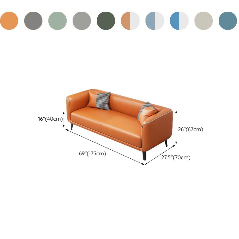 Modern Square Arm Standard Sofa Metal Legs Settee for Living Room
