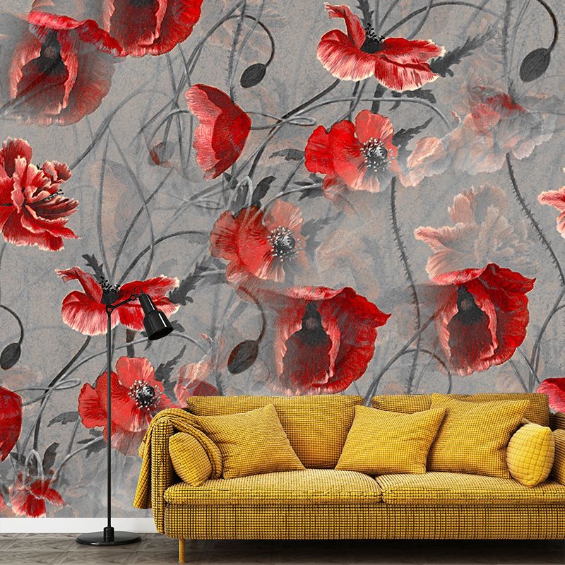 Vintage Style Flowers Illustration Mural Wallpaper Indoor Wall Mural