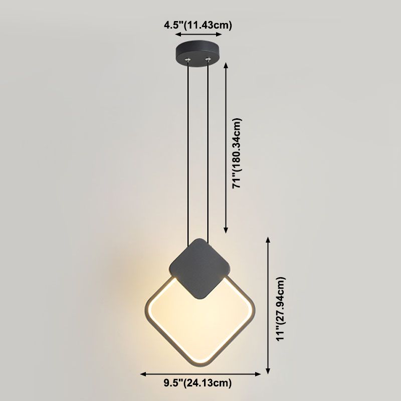 Minimalistische lineaire hangende verlichting, metaal en acrylhanglicht voor woonkamer