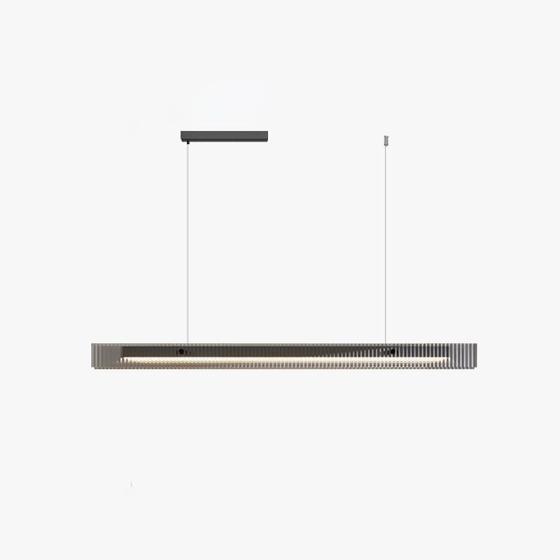 1-Light Island Ceiling Light Modern Style Rectangular Shape Glass Pendant Lighting