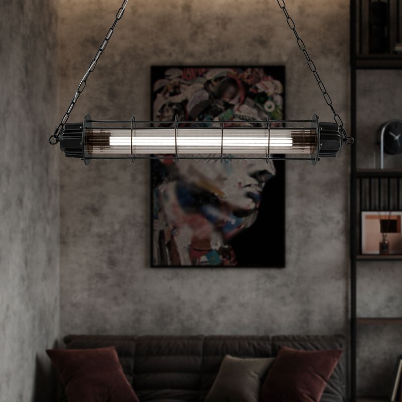 Industrial Pendant Light Metal Frame Light Room Foyer Light