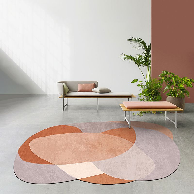 Tapis de zone de couleur de couleur fantaisie Tapis antidérapant de la zone de polyester moderne pour décoration intérieure