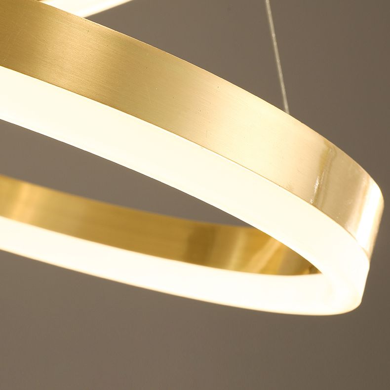 Nuevos accesorios de lámparas de lámpara de araña de oro modernas Luce de colgantes acrílico para sala de estar