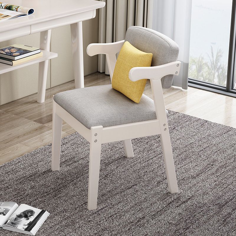 Fauteuil de maison scandinave, dossier ouvert, chaise de salle à manger simple rembourrée en bois