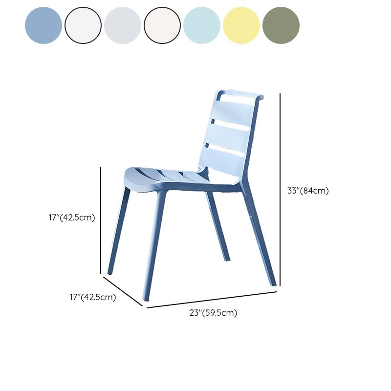 Home Dining Accent Chair Dining Room Open Back Armless Side Chair