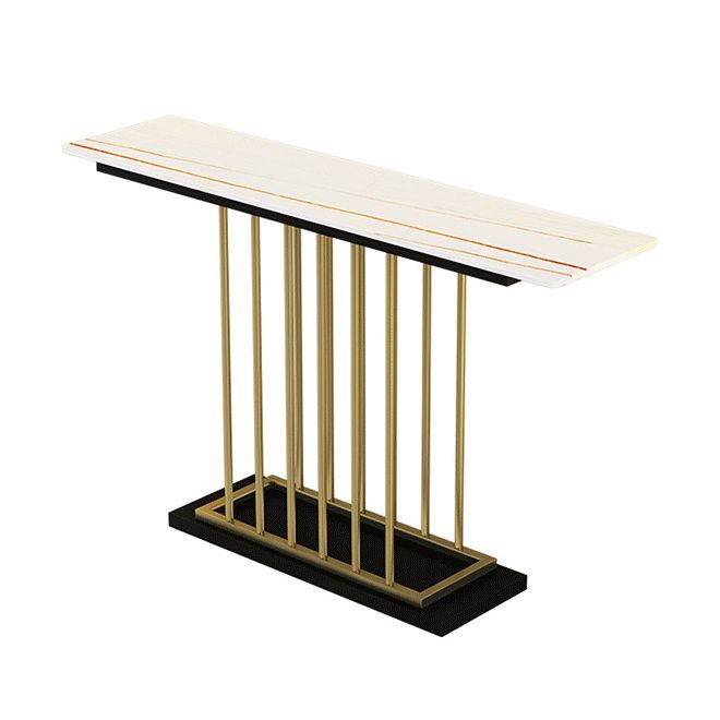 Contemporary Rectangle Console Table Antique Finish Console Sofa Table