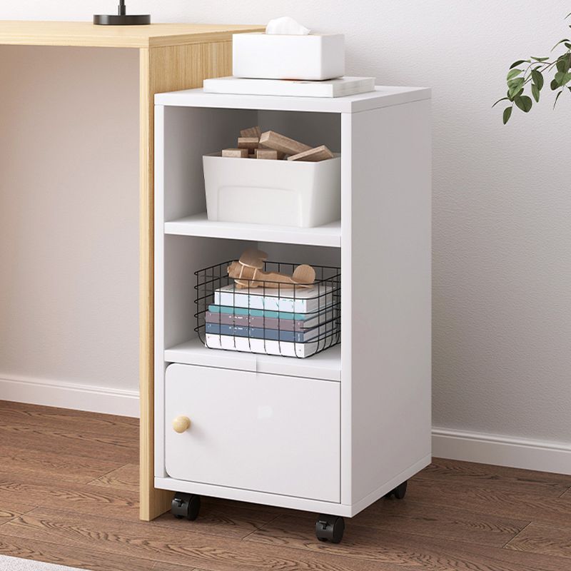 Modern Wooden Night Stand 18.8"/26.7" Tall Nightstand with Shelves