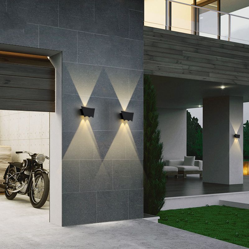 Contemporary Style Geometric Wall Mounted Lamps Metal Multi Lights Wall Washer Sconce